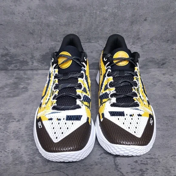 UNDER ARMOUR Curry 2 Low‎ Flotro Taxi Basketball Shoes Mens 7 Black Yellow - Picture 3 of 5